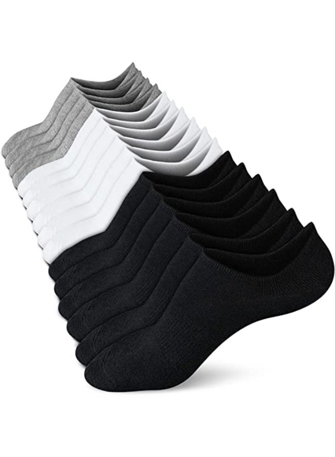 ChicAbode 8 Pairs No Show Socks, Women Low Invisible Casual Socks, Non Slip Flat Boat Line Socks, Casual Low Cut Thin Non Slip Boat Liners for Loafers, High Heel Shoes - Image 1
